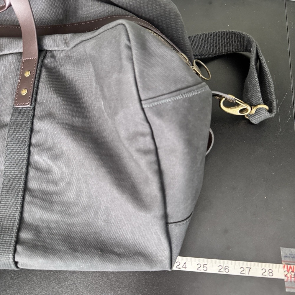 Lands End Blake Shelton Canvas Leather Large Travel Duffle Bag Gray Heavy Rigger - Picture 12 of 14